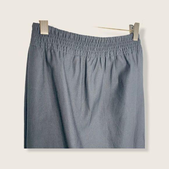 Vintage 90s French Cotton Pull On Pencil Skirt Small by Diane Freis - Image 2