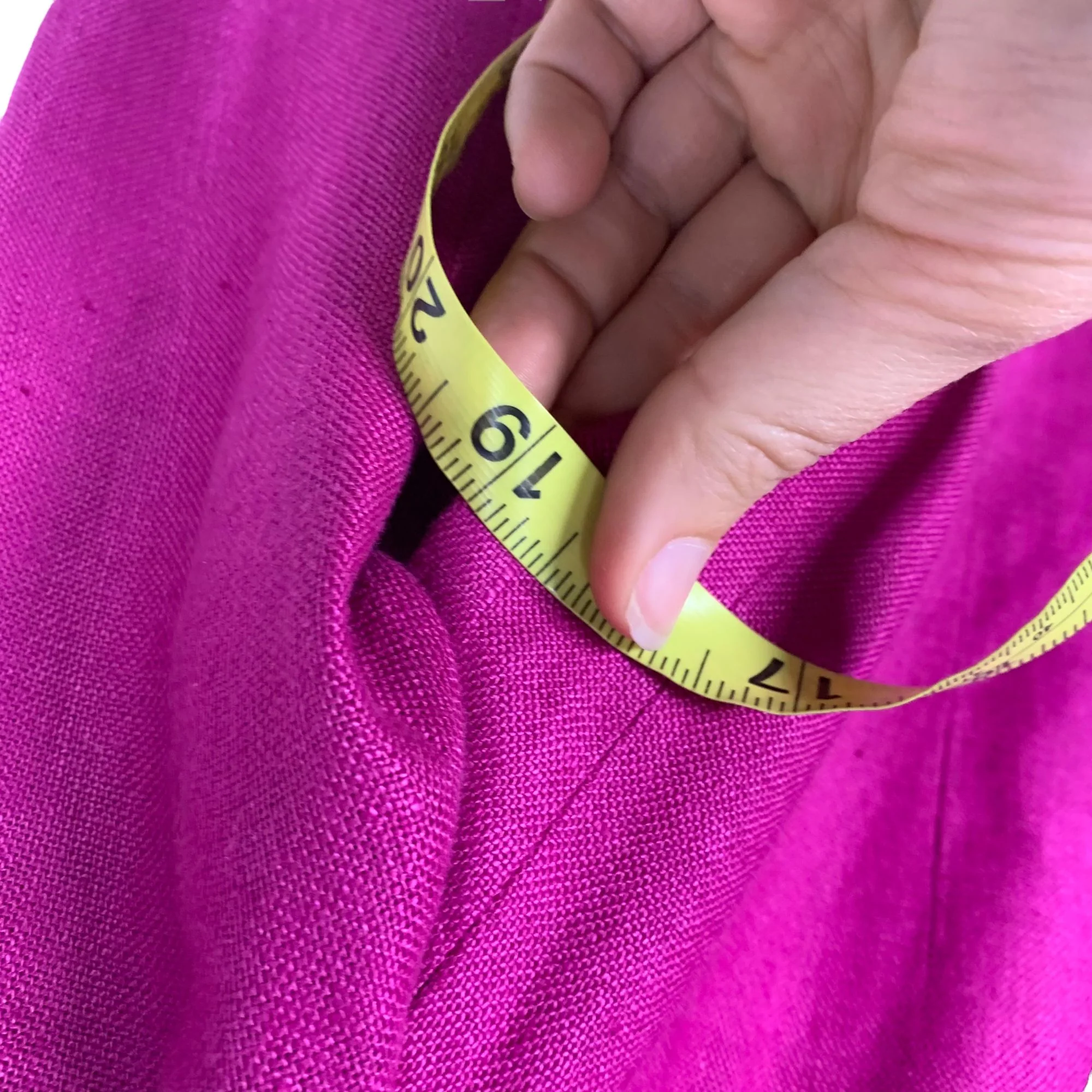 Vintage 90s Fuchsia Double Button Linen Blazer Small by Anne Klein - Image 6