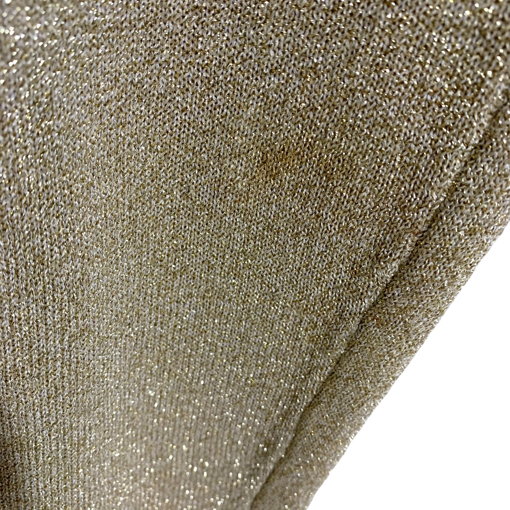 Vintage 90s Gold Metallic Zup Up Jacket Pant Knit Set Medium by Lisa Originals - Image 4