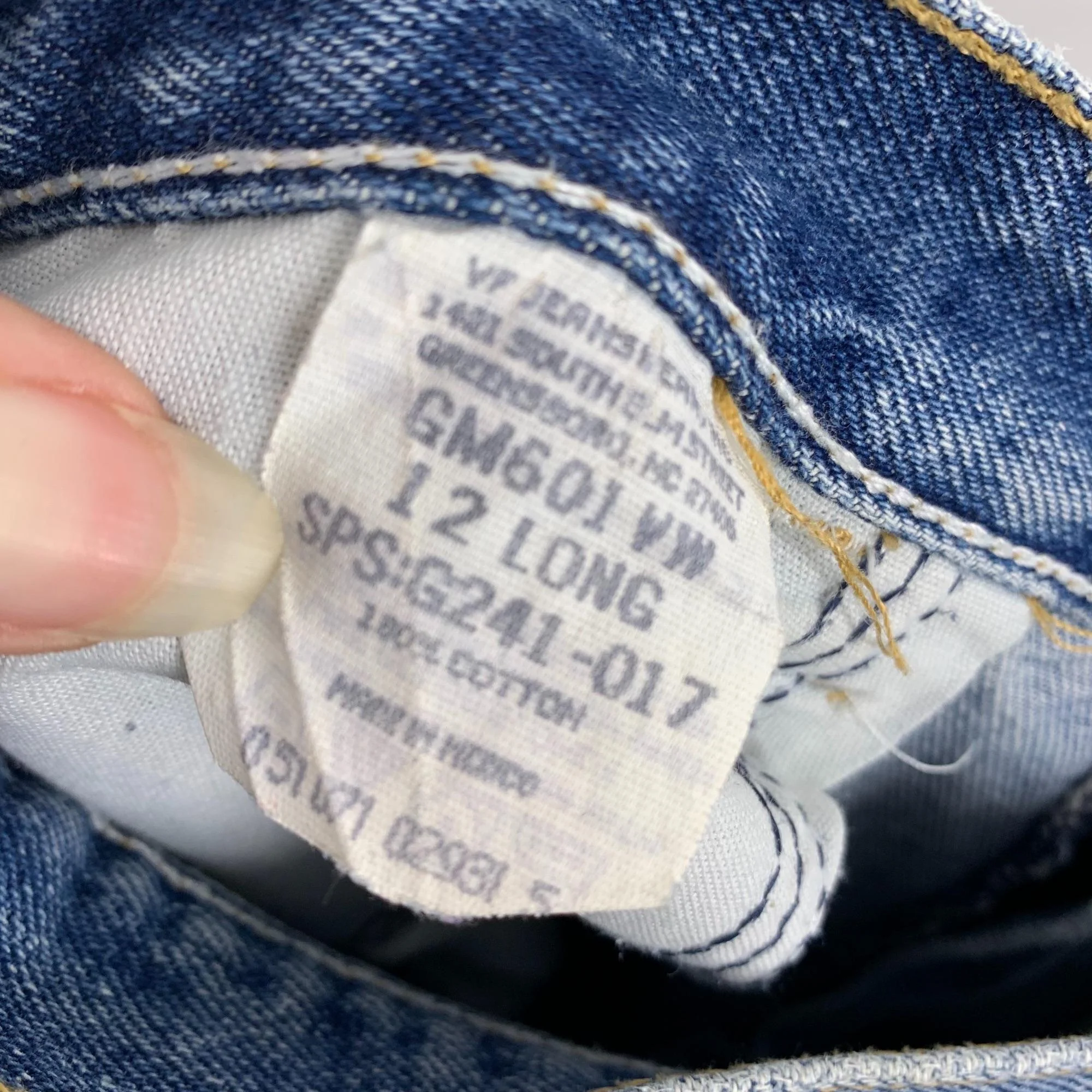 Vintage 90s High Tapered Waist Jeans 12 Long by Gitano - Image 7