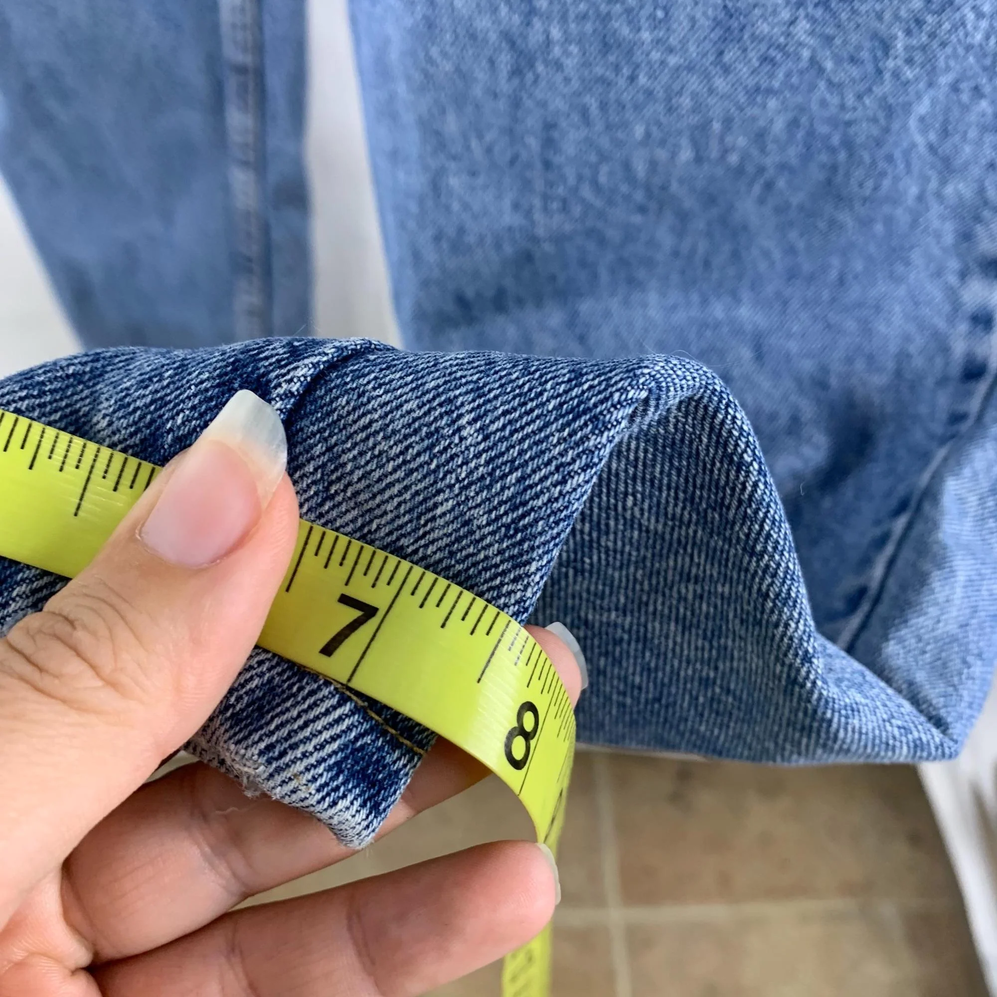 Vintage 90s High Tapered Waist Jeans 12 Long by Gitano - Image 9