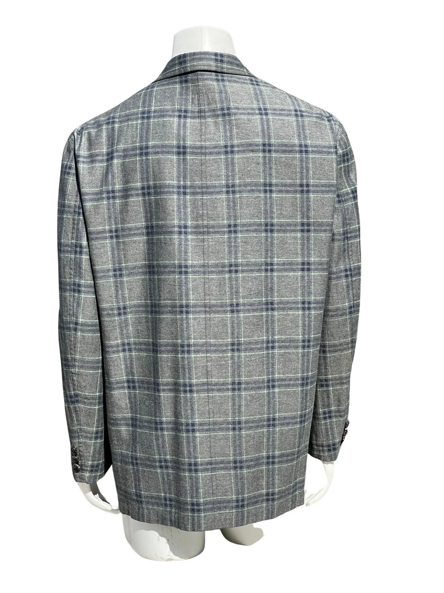 Vintage 90s Homme Summer Blazer Plaid Soft Cotton Checkered Jacket Size M by Comme Des Garcons - Image 4