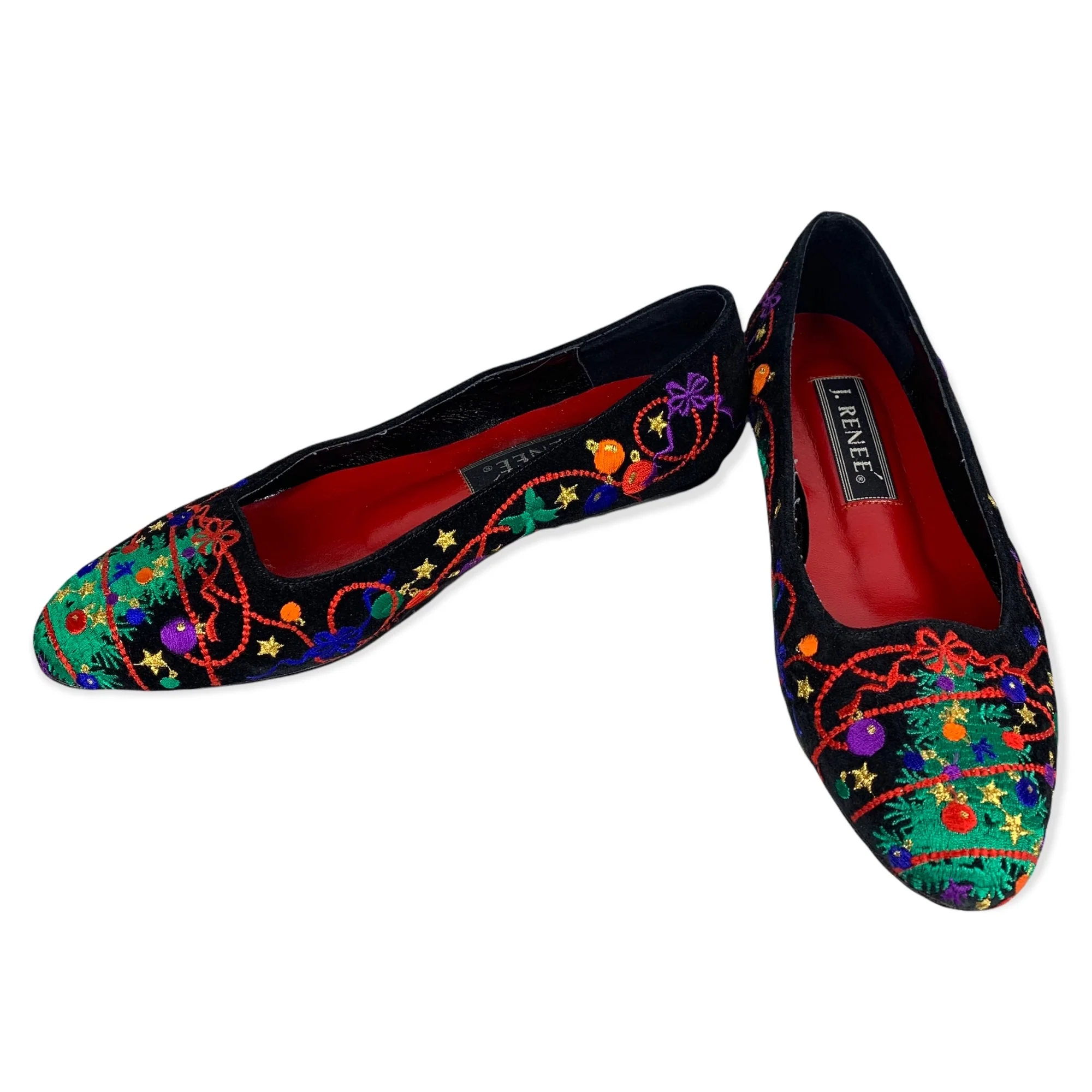 Vintage 90s J Renee Christmas Slip Ons Size 7. 5 - Image 2