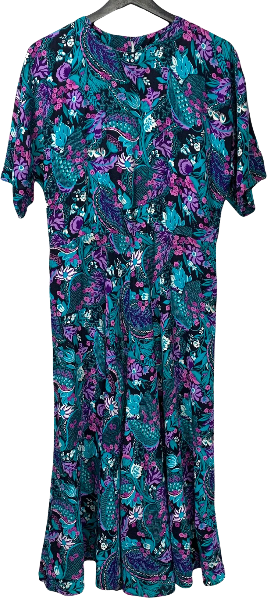 Vintage 90s Jewel Tone Floral Dress Small by Ed Michaels