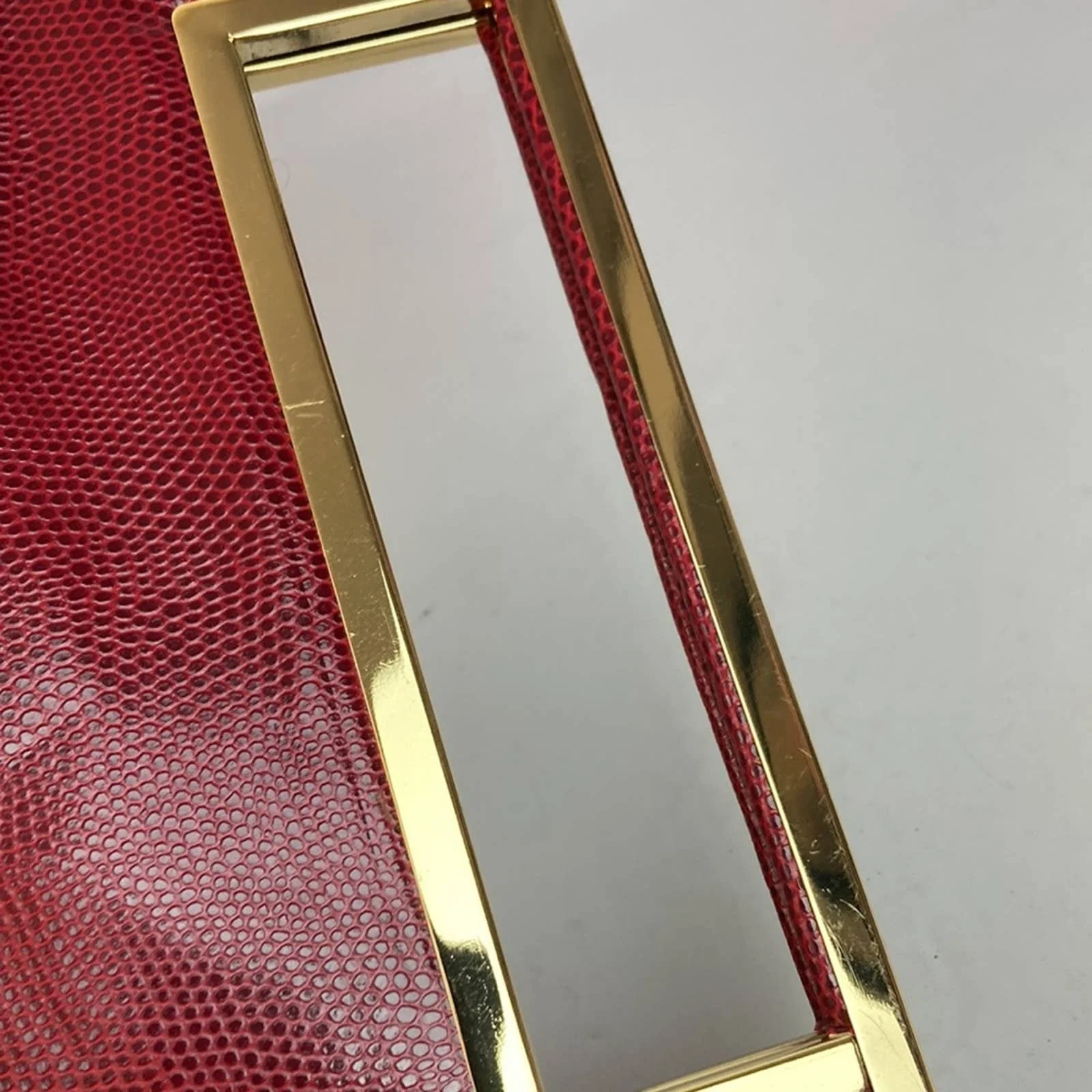 Vintage 90s Joan Rivers Vegan Pebbled Leather Handbag Clutch by Joan Rivers - Image 10