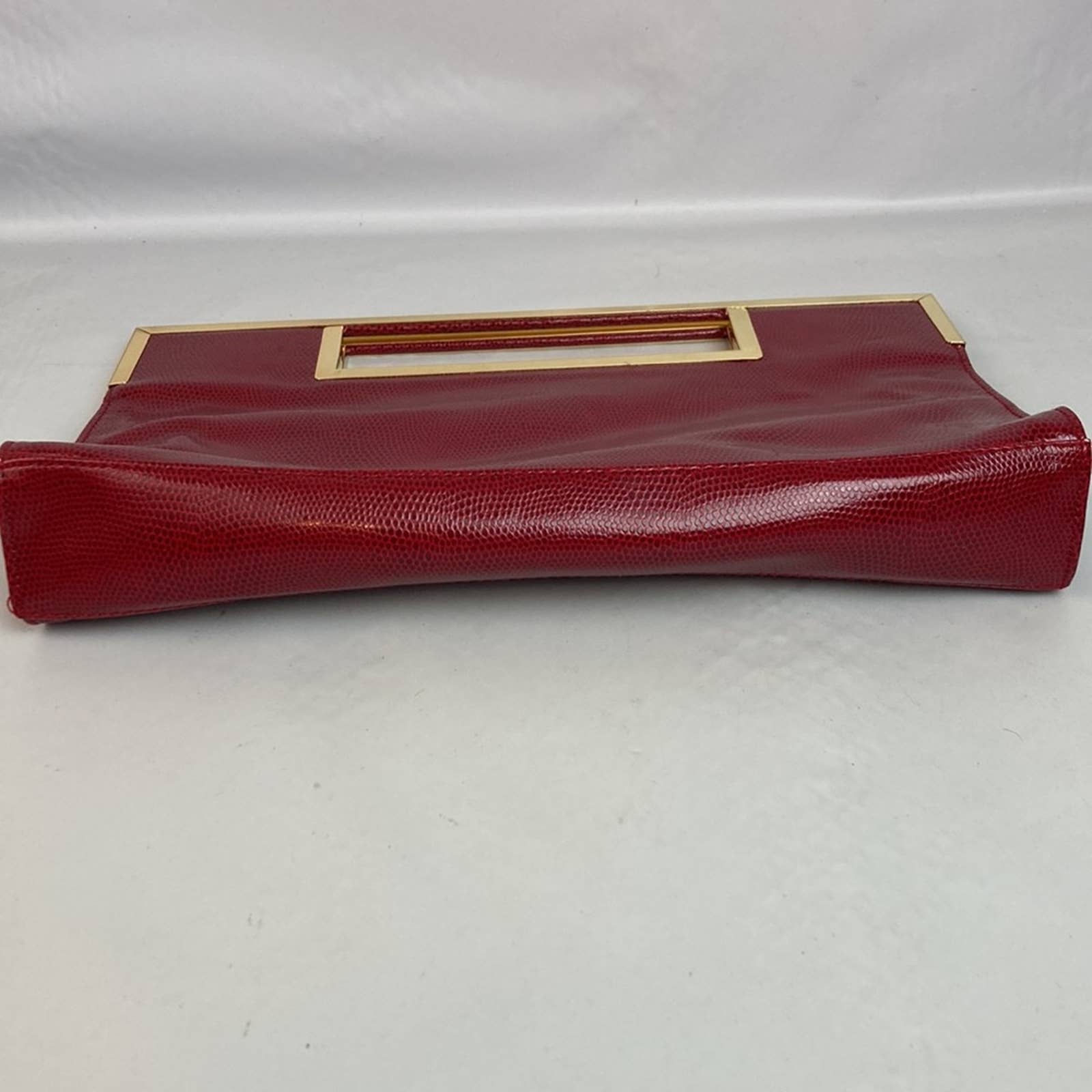 Vintage 90s Joan Rivers Vegan Pebbled Leather Handbag Clutch by Joan Rivers - Image 4