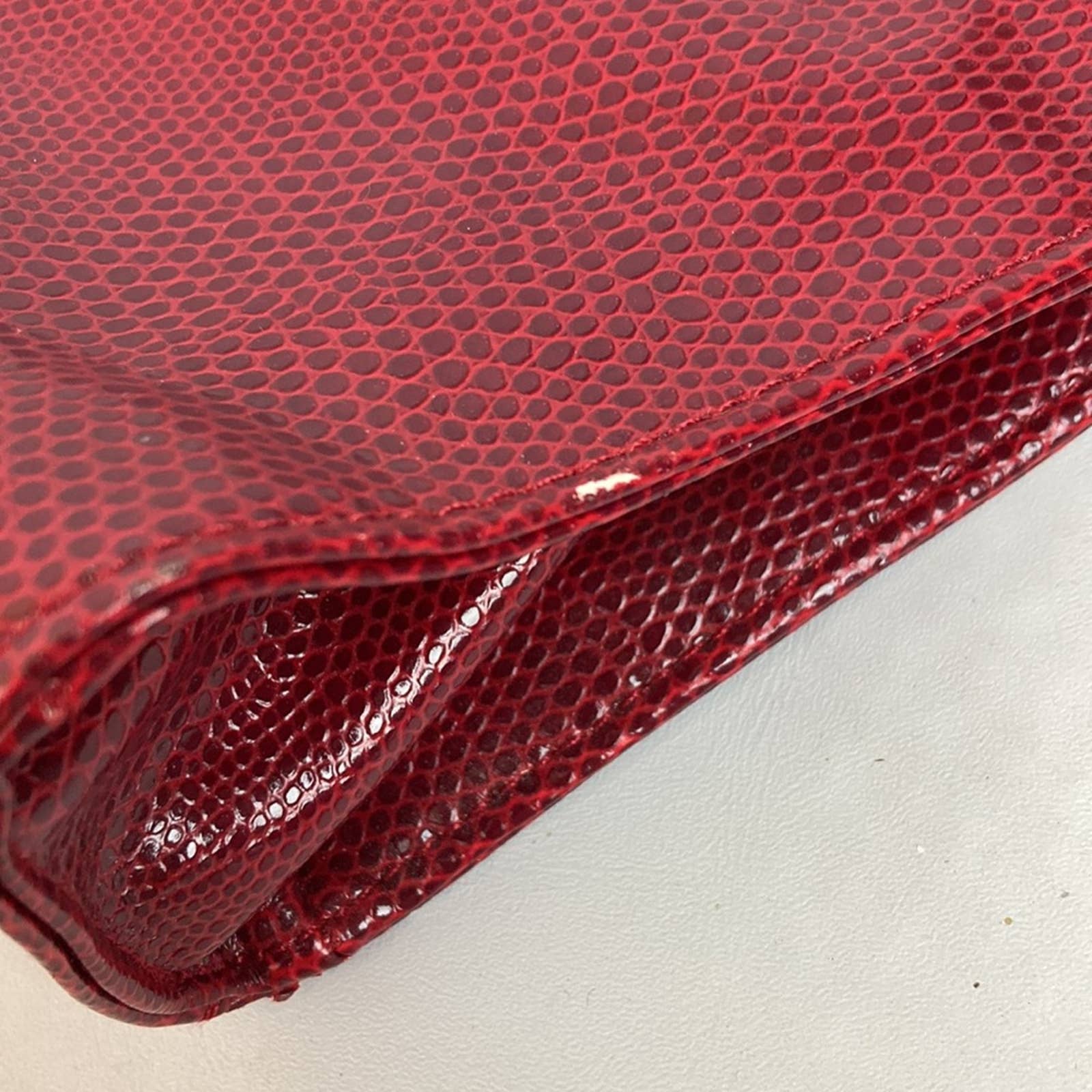 Vintage 90s Joan Rivers Vegan Pebbled Leather Handbag Clutch by Joan Rivers - Image 8