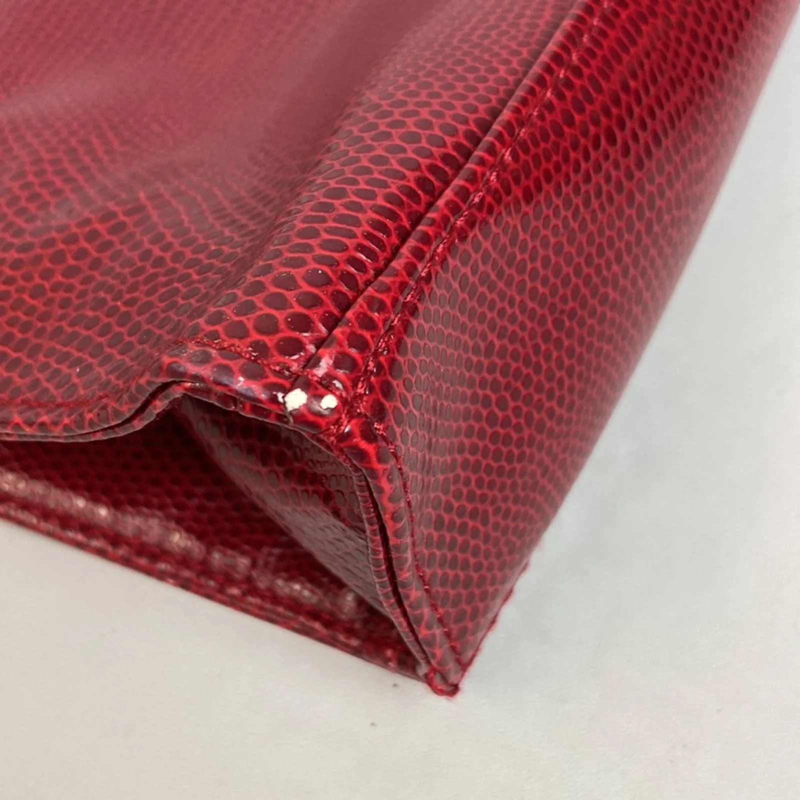 Vintage 90s Joan Rivers Vegan Pebbled Leather Handbag Clutch by Joan Rivers - Image 9