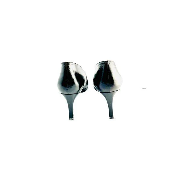 Vintage 90s Leather Pumps Womens Black Size 7aa Made In Spain by Stuart Weitzman - Image 8