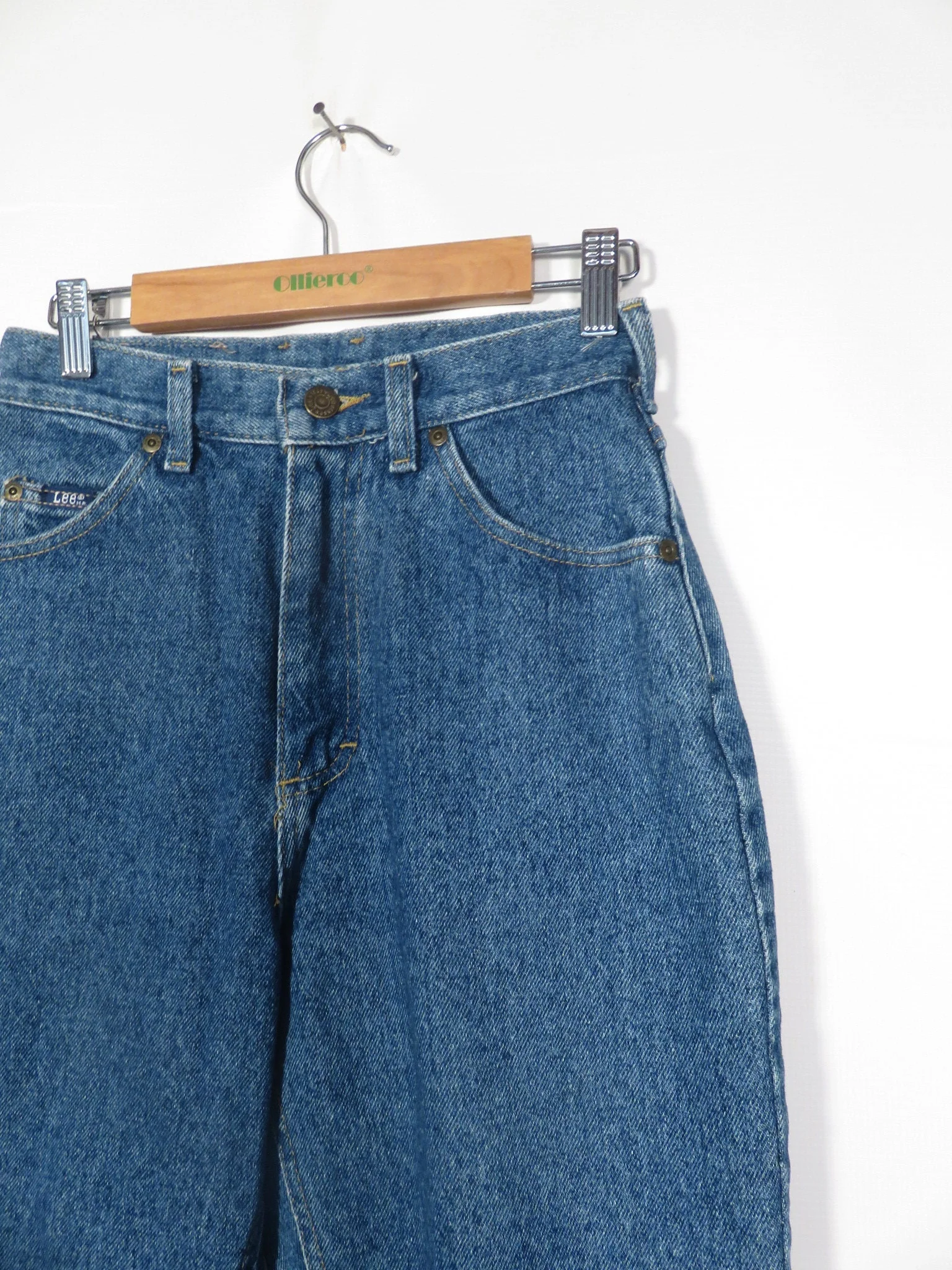 Vintage 90s Lee Mom Jeans High Waist Tapered Leg Made In Usa Size 24 X 28 by Lee - Image 4