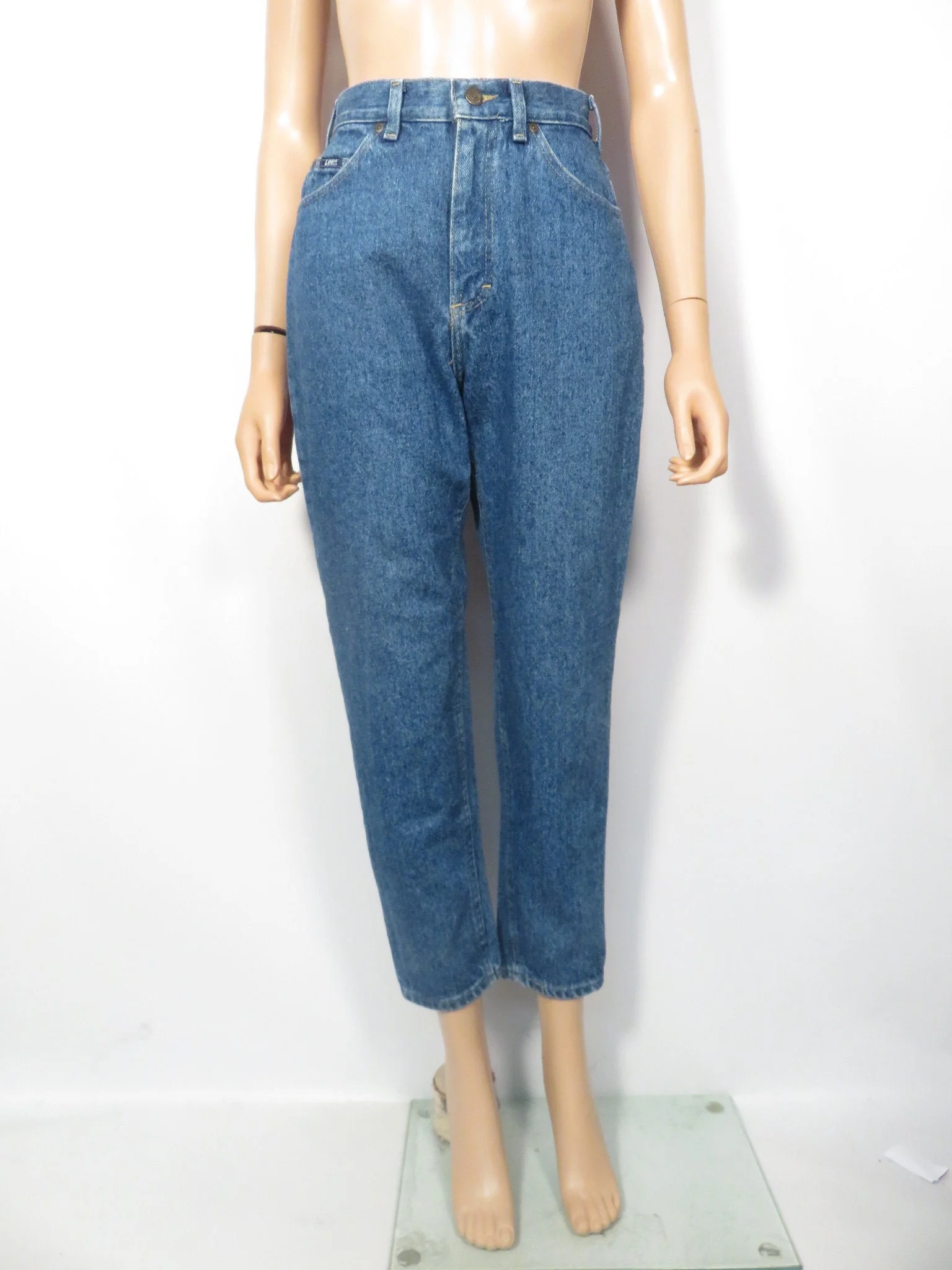 Vintage 90s Lee Mom Jeans High Waist Tapered Leg Made In Usa Size 24 X 28 by Lee - Image 6