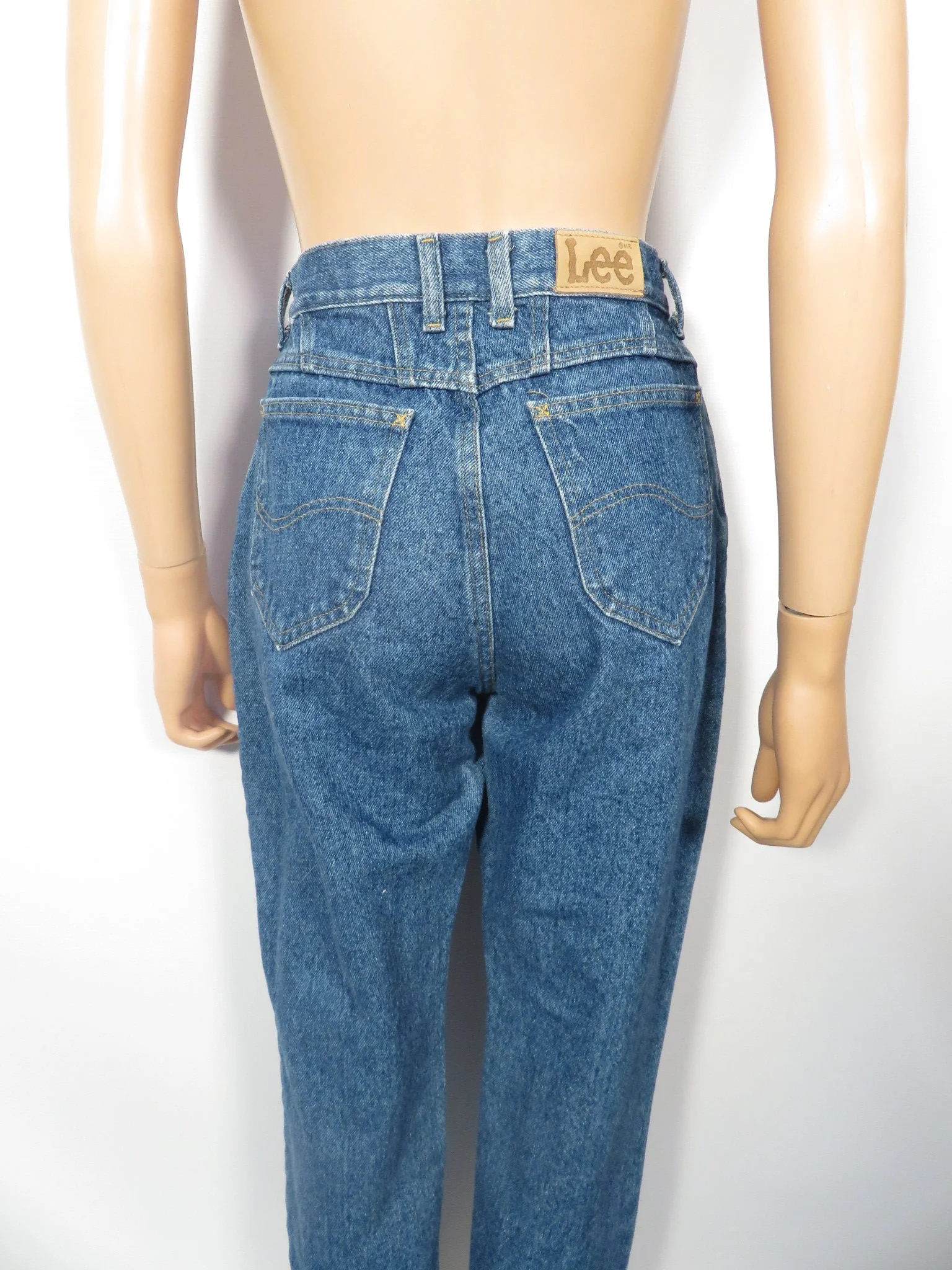 Vintage 90s Lee Mom Jeans High Waist Tapered Leg Made In Usa Size 24 X 28 by Lee - Image 7