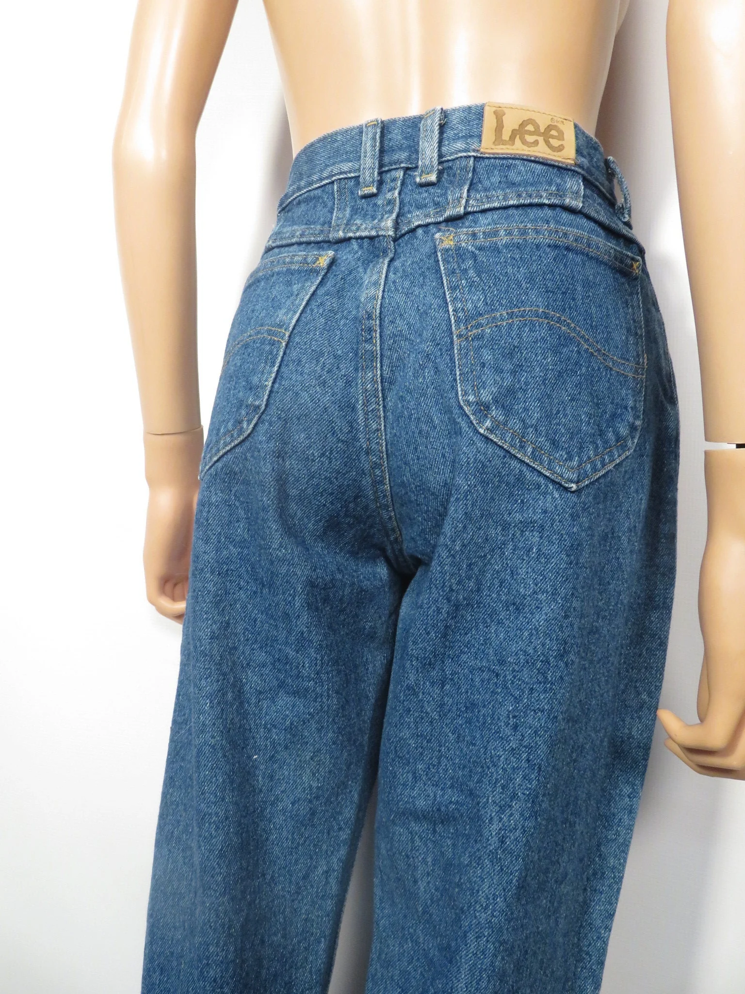 Vintage 90s Lee Mom Jeans High Waist Tapered Leg Made In Usa Size 24 X 28 by Lee - Image 9