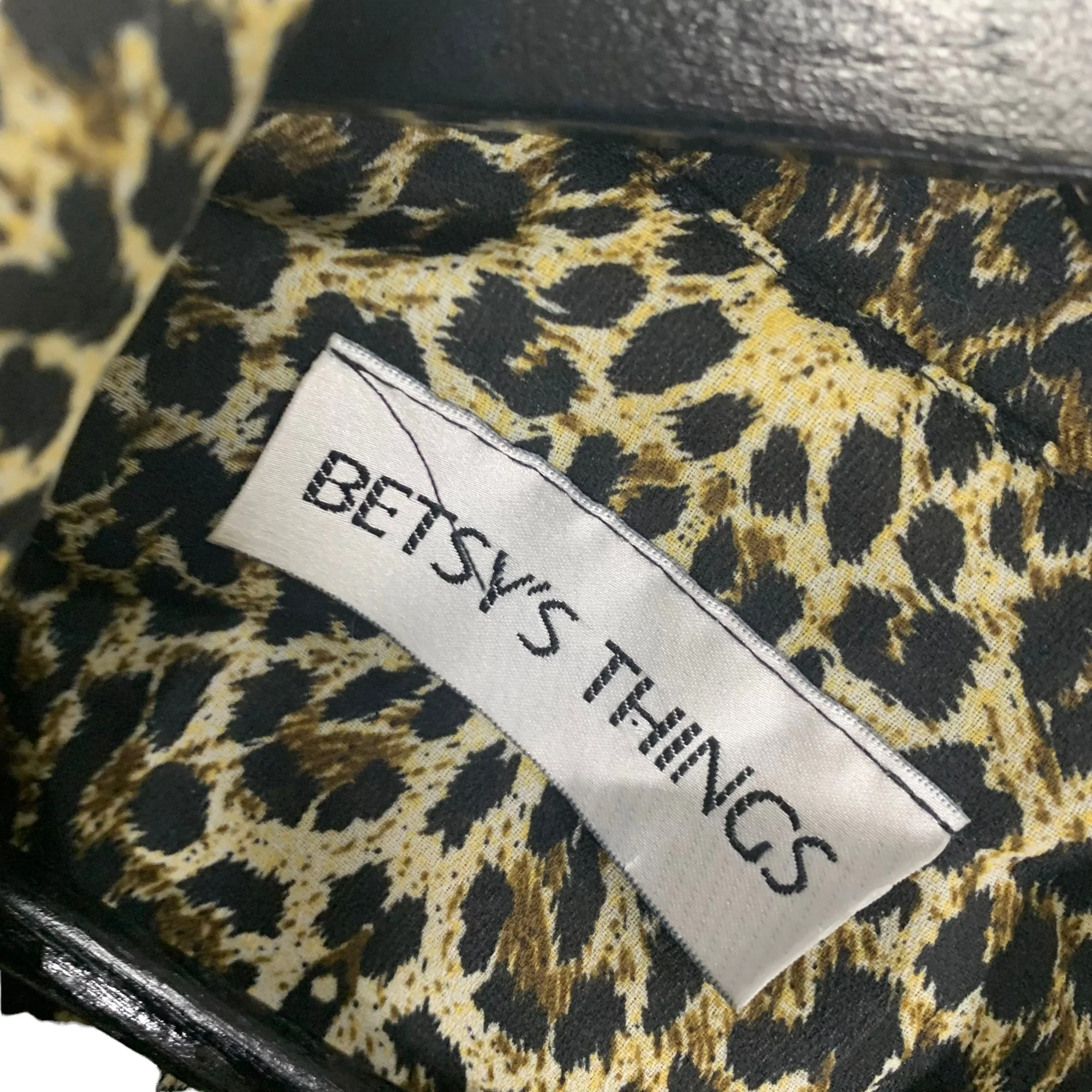 Vintage 90s Leopard Print Sheer Button Up Short Sleeve Tunic Top by Betsy's Things - Image 6