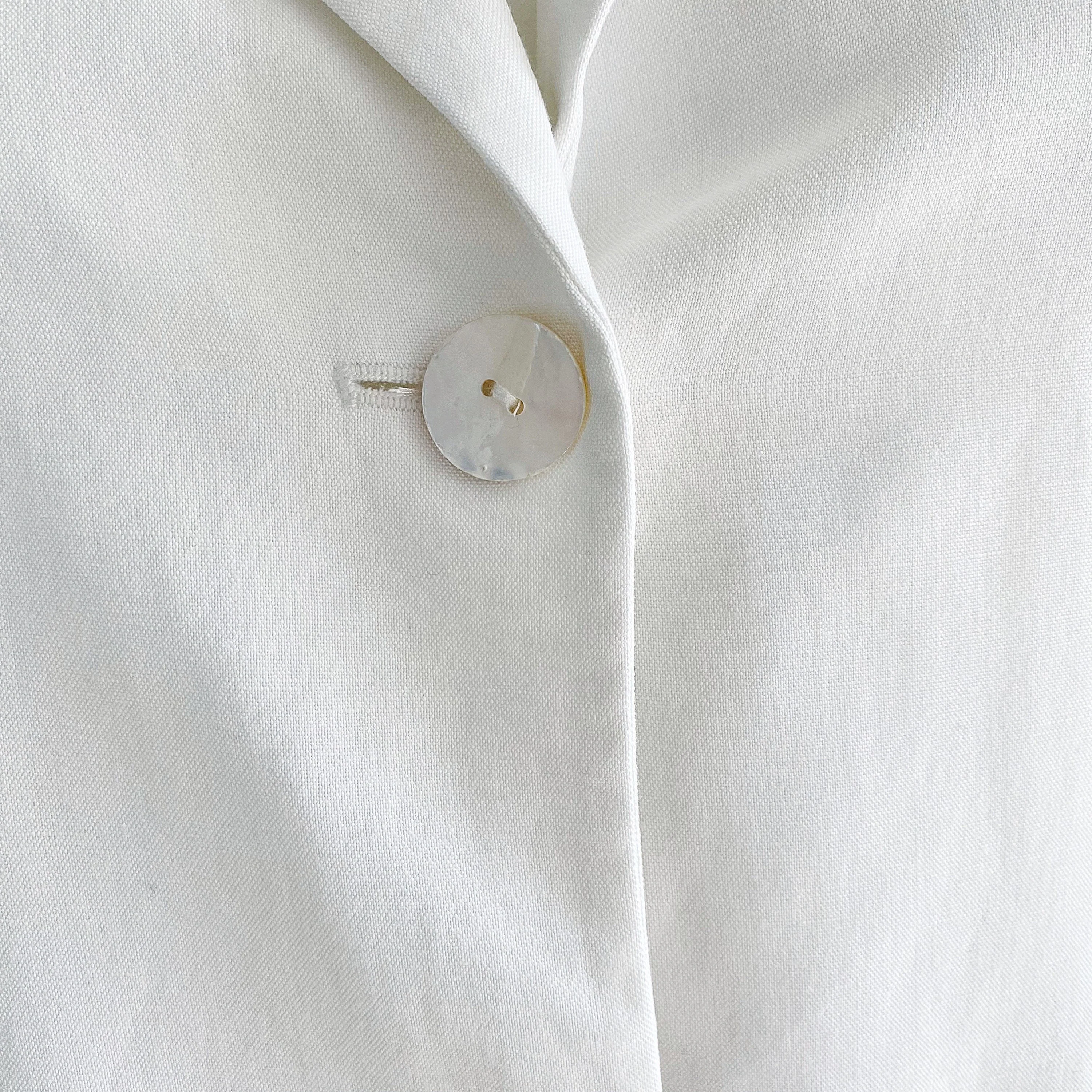Vintage 90s Linen Blend Single Button Blazer Blazer with 3/4 Length Sleeves by Ellen Tracy - Image 5