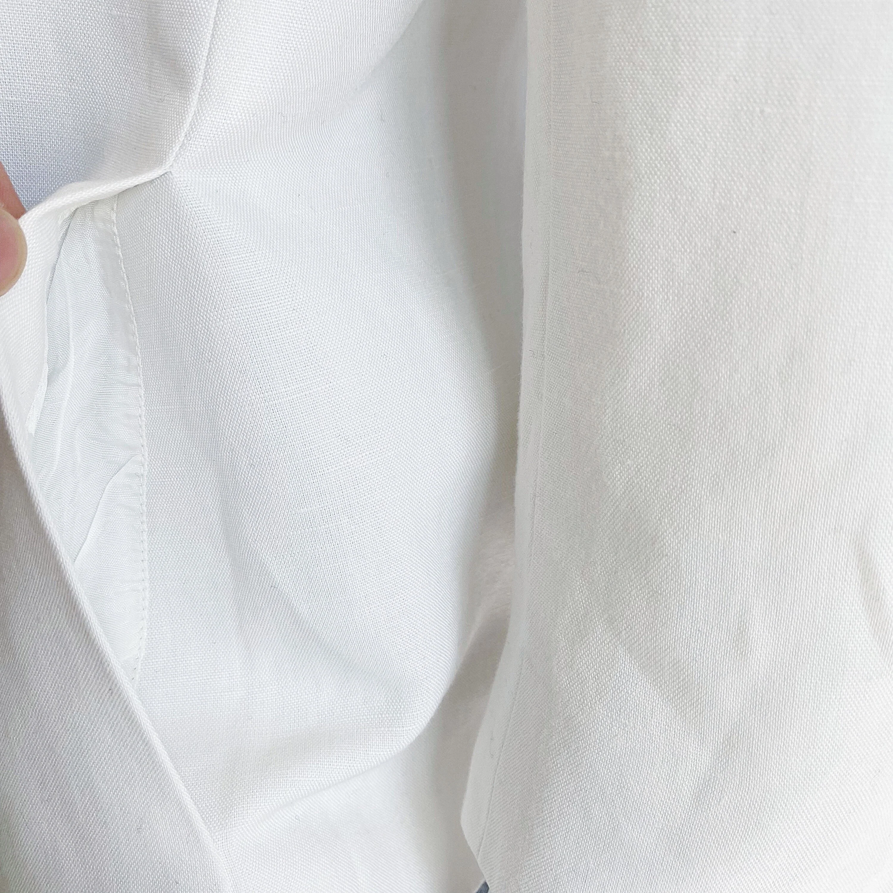 Vintage 90s Linen Blend Single Button Blazer Blazer with 3/4 Length Sleeves by Ellen Tracy - Image 8