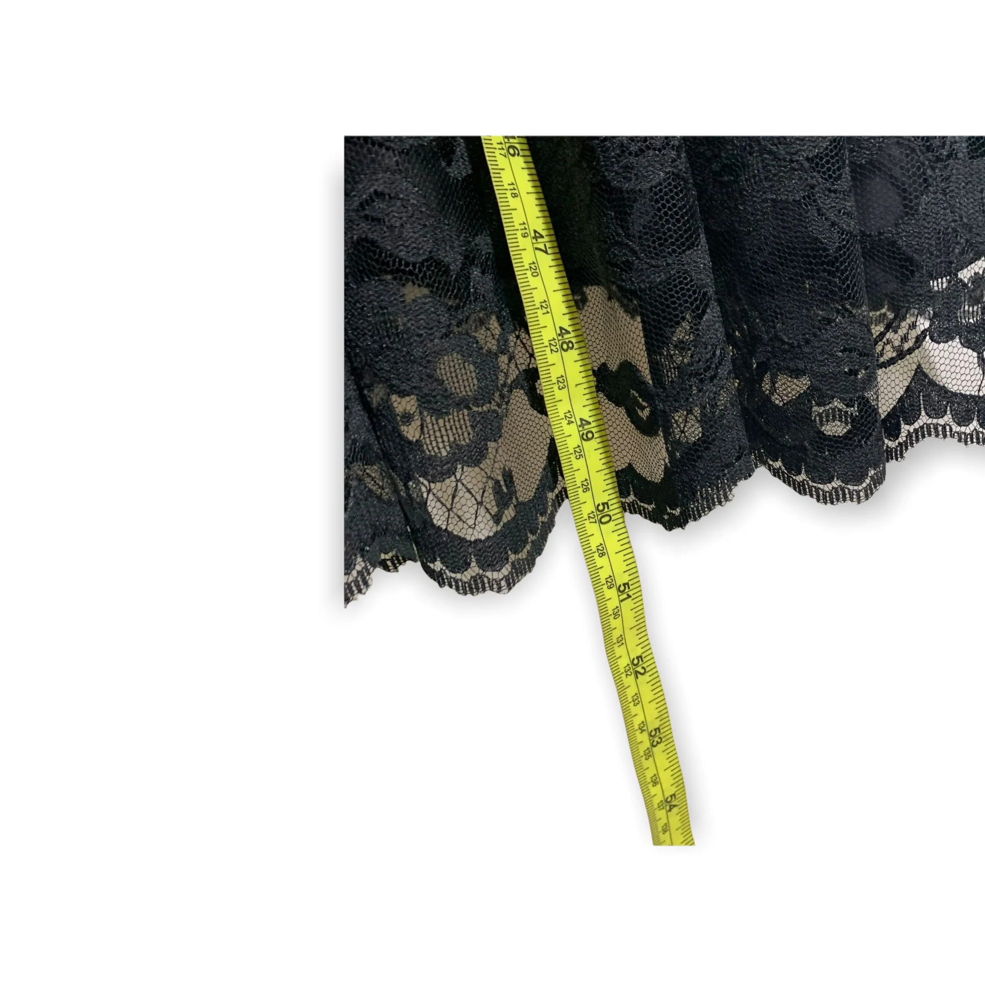 Vintage 90s Long Sleeve Black Drop Waist Lace Dress Size 14 by Leslie Fay - Image 11