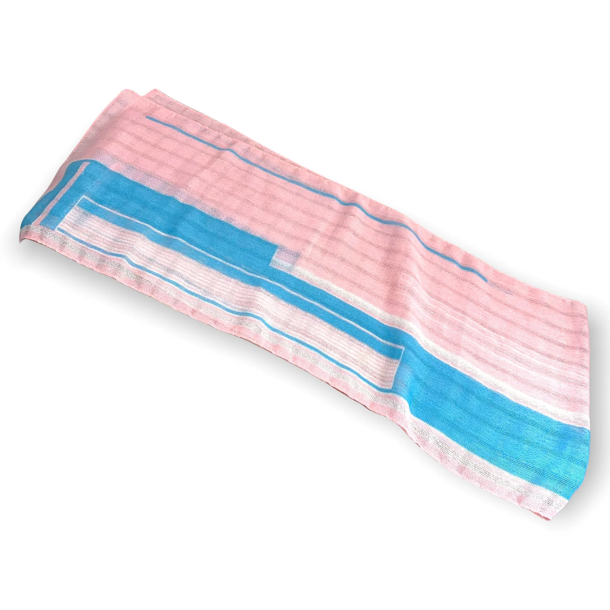 Vintage 90s Loose Weave Long Wide Scarf by Georgoui - Image 2