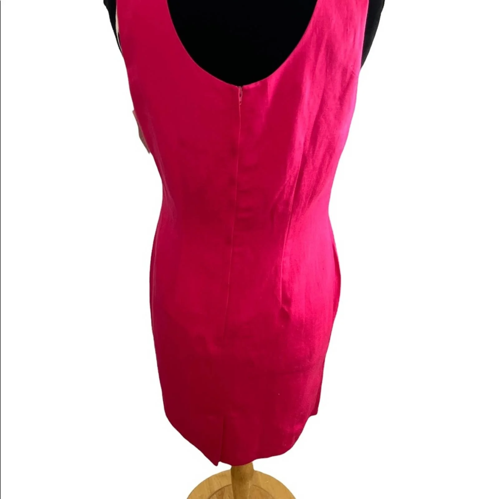 Vintage 90s Magenta Pink Sext Mini Dress Medium 8 Date Night by Petes Sake - Image 2