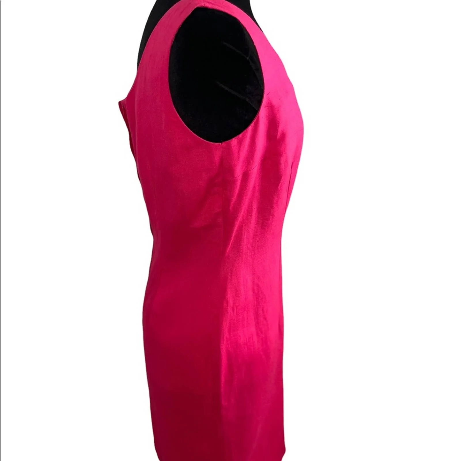 Vintage 90s Magenta Pink Sext Mini Dress Medium 8 Date Night by Petes Sake - Image 4