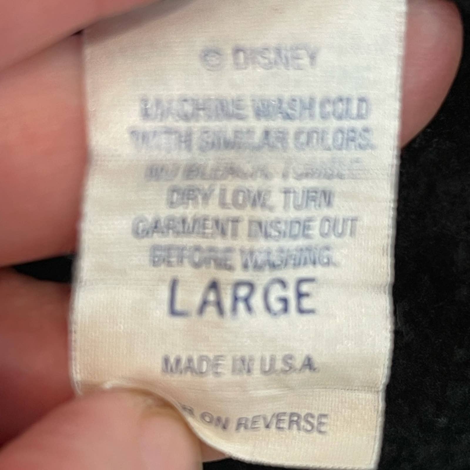 Vintage 90s Mickey Mouse Pajama Shirt Made In Usa Black Red Disney by Disney - Image 6
