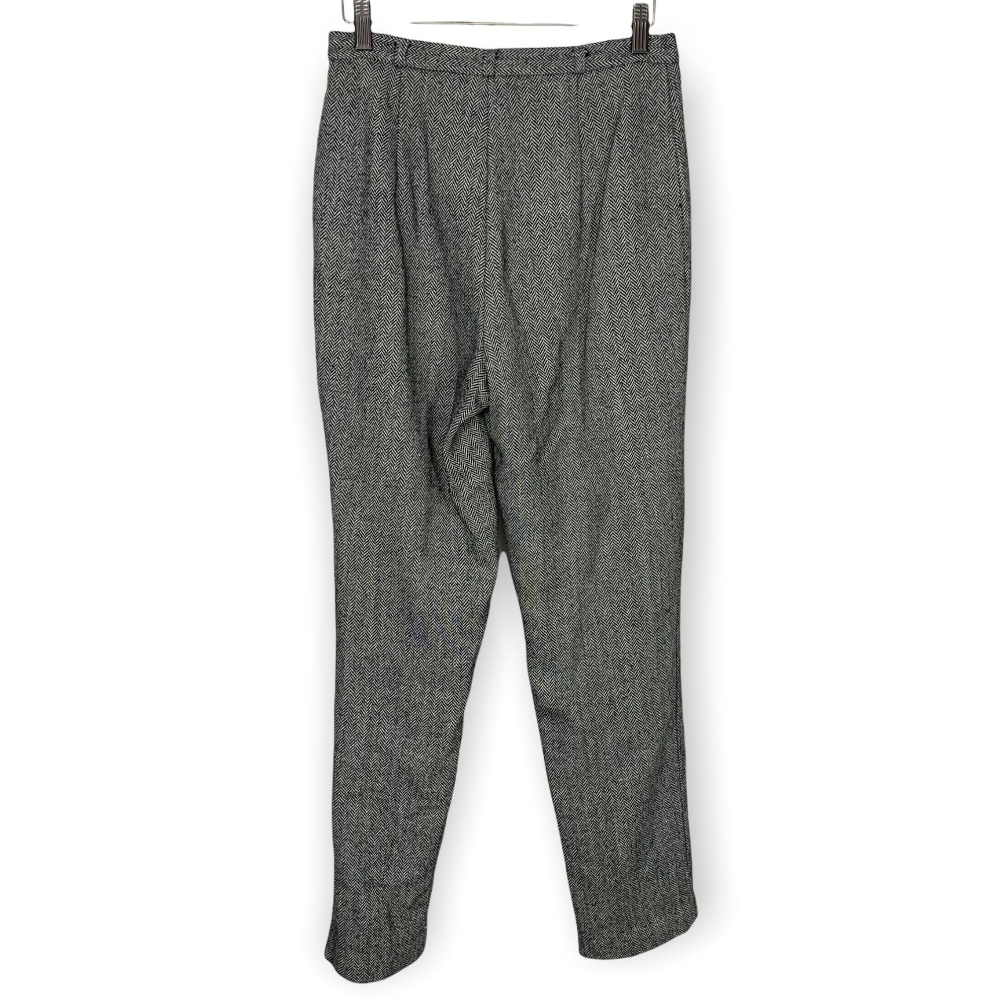Vintage 90s Micro Fishbone Wool Blend Pants Size 11 / 12 by Salem - Image 2