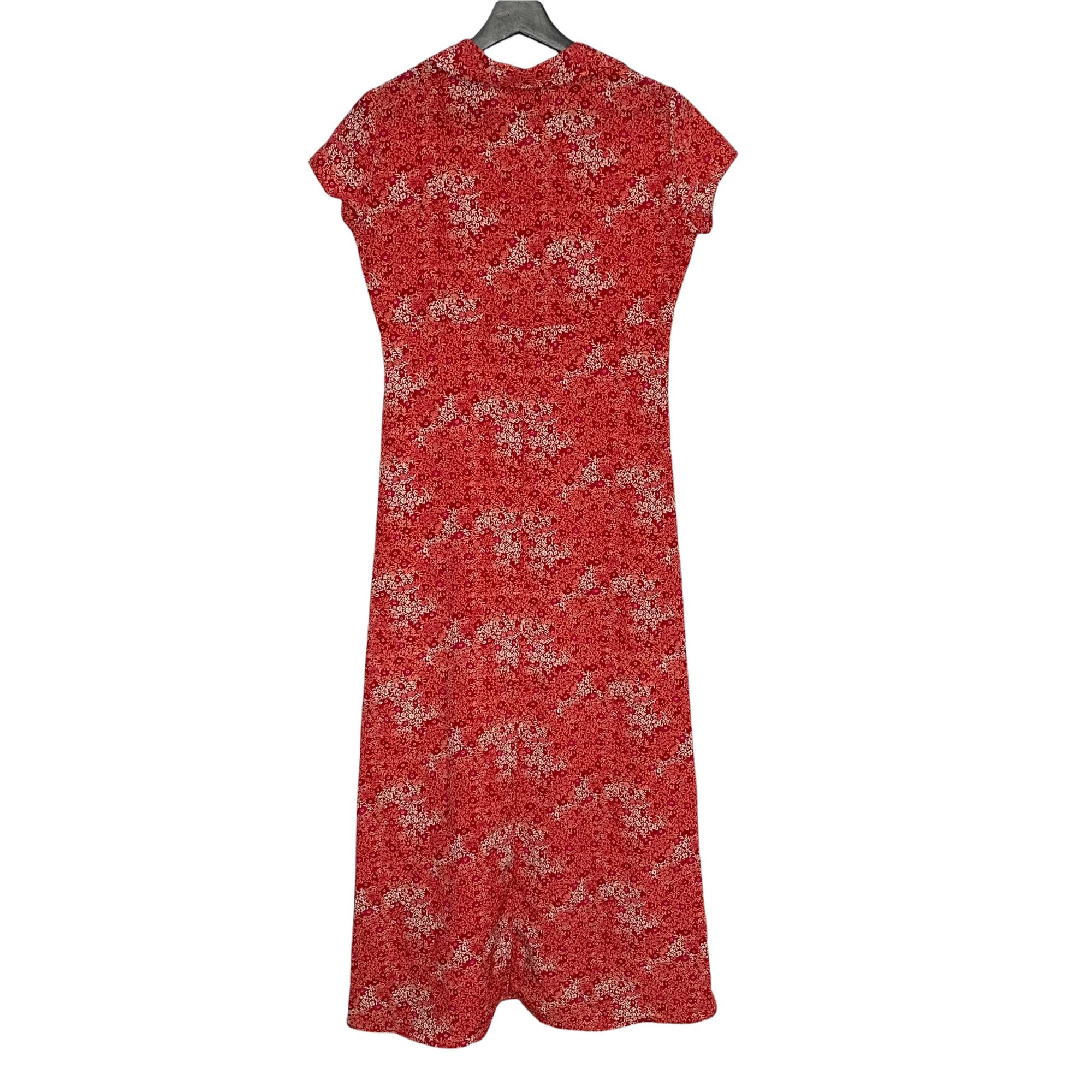 Vintage 90s Micro Floral Button Up Short Sleeve Maxi Dress Small by Jody of CA - Image 2
