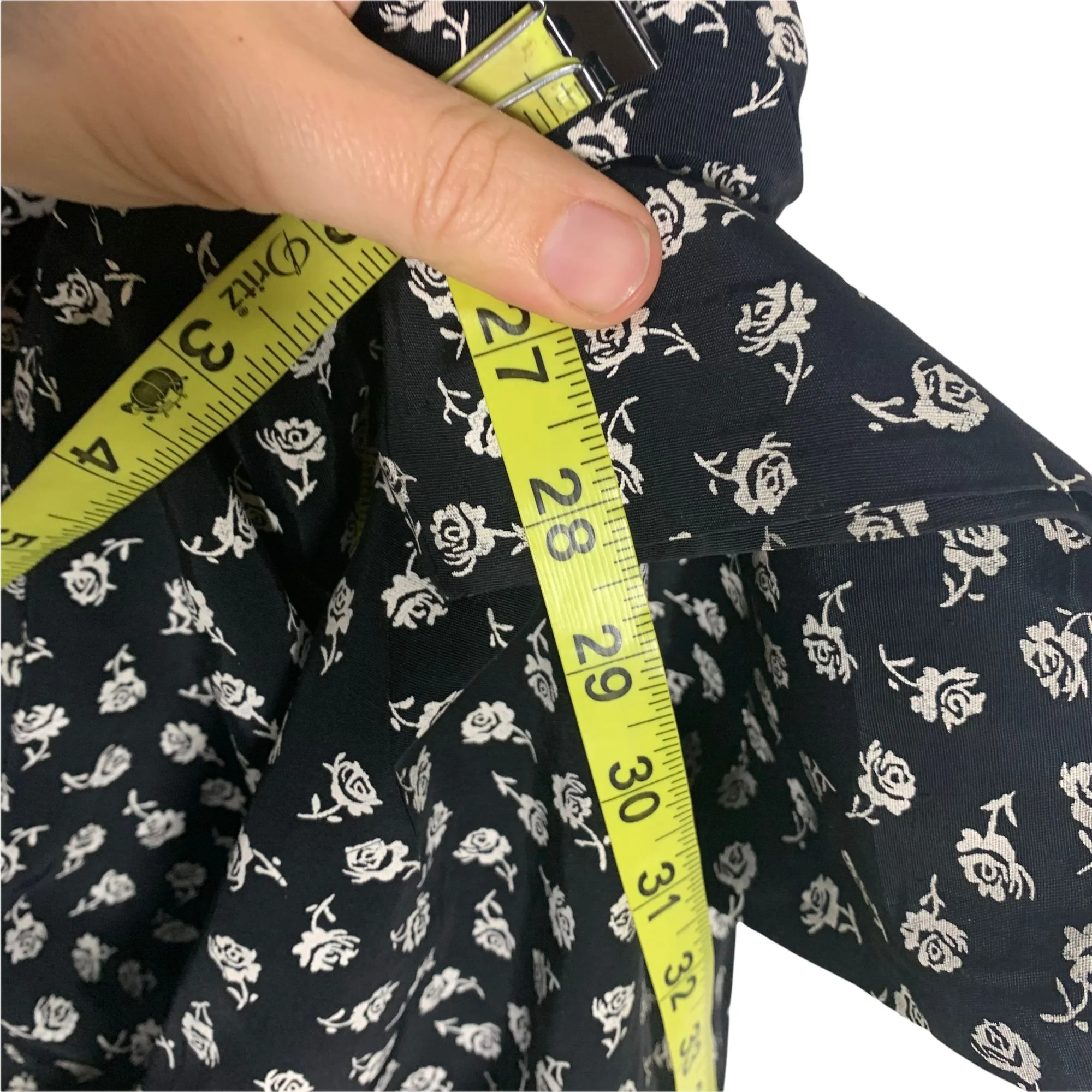 Vintage 90s Micro Floral Long Sleeve Jumpsuit Medium by Michael Blake - Image 10