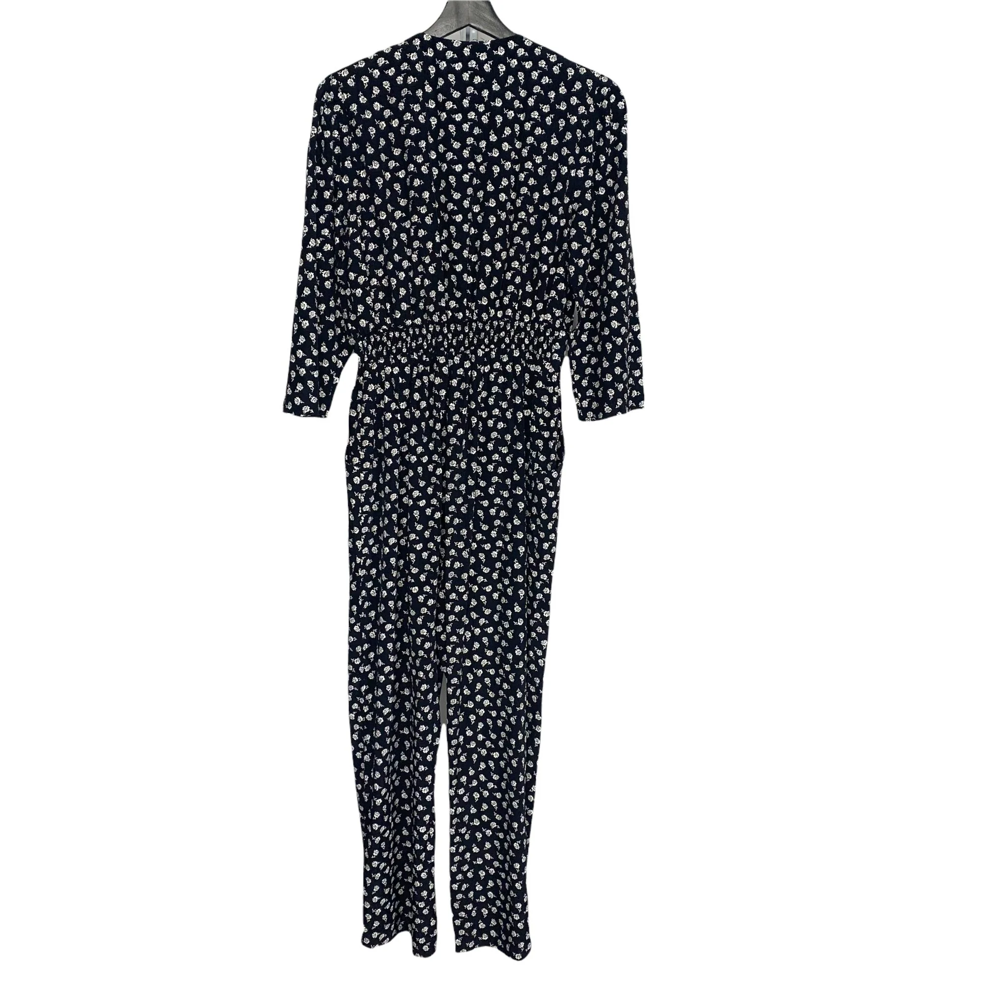 Vintage 90s Micro Floral Long Sleeve Jumpsuit Medium by Michael Blake - Image 2