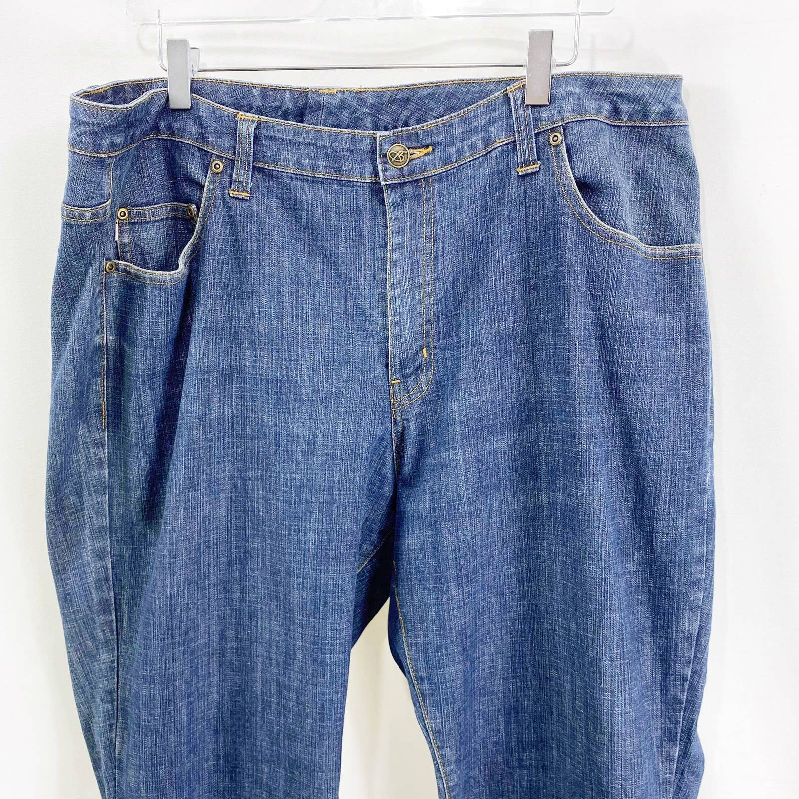 Vintage 90s Midwash Flare Leg Denim Jeans by Bobbie Brooks - Image 5