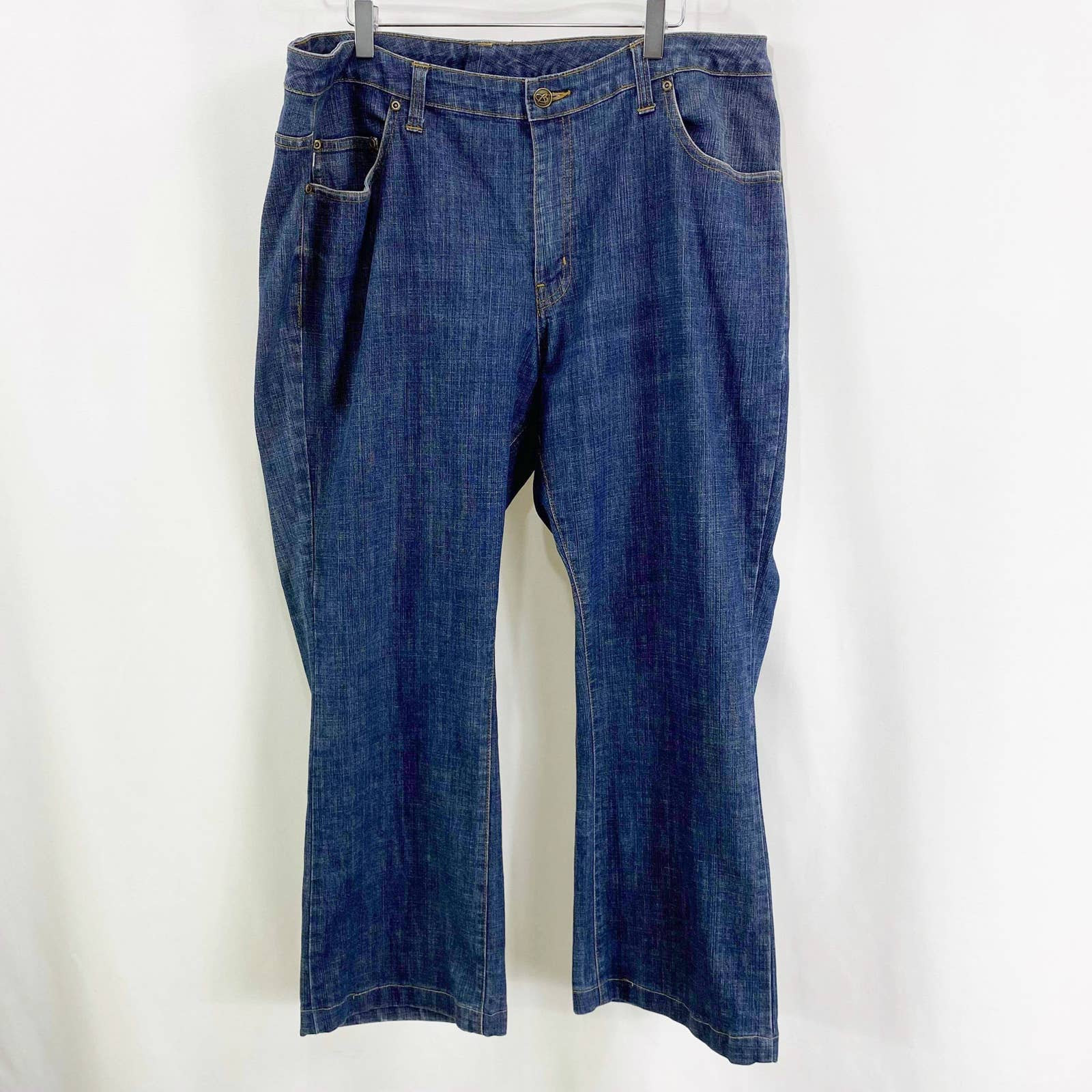 Vintage 90s Midwash Flare Leg Denim Jeans by Bobbie Brooks - Image 8