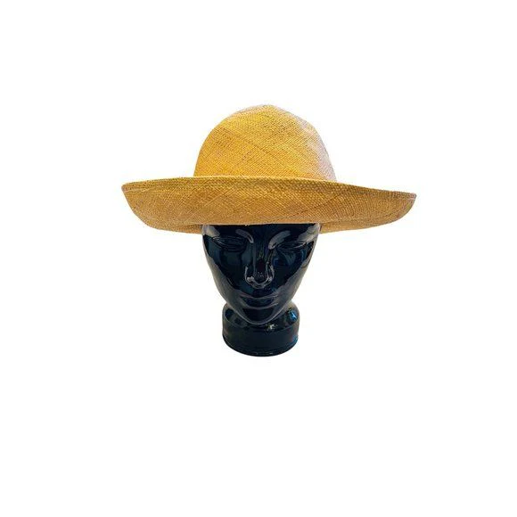 Vintage 90s Natural Straw Hat Womens Handmade Summer Hat by Scala - Image 2