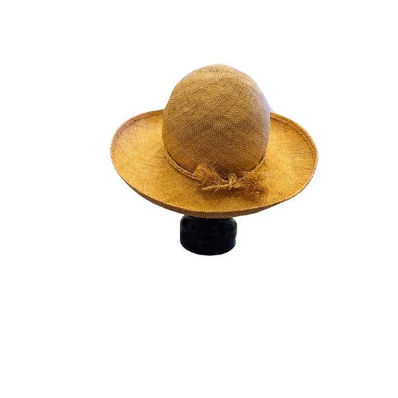 Vintage 90s Natural Straw Hat Womens Handmade Summer Hat by Scala - Image 5