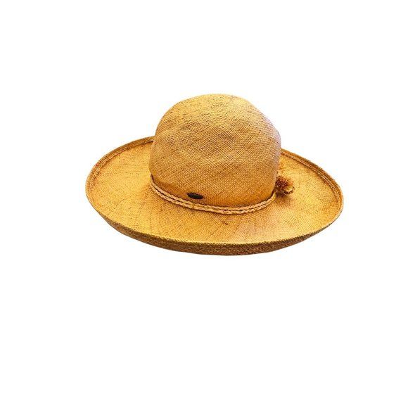 Vintage 90s Natural Straw Hat Womens Handmade Summer Hat by Scala - Image 6