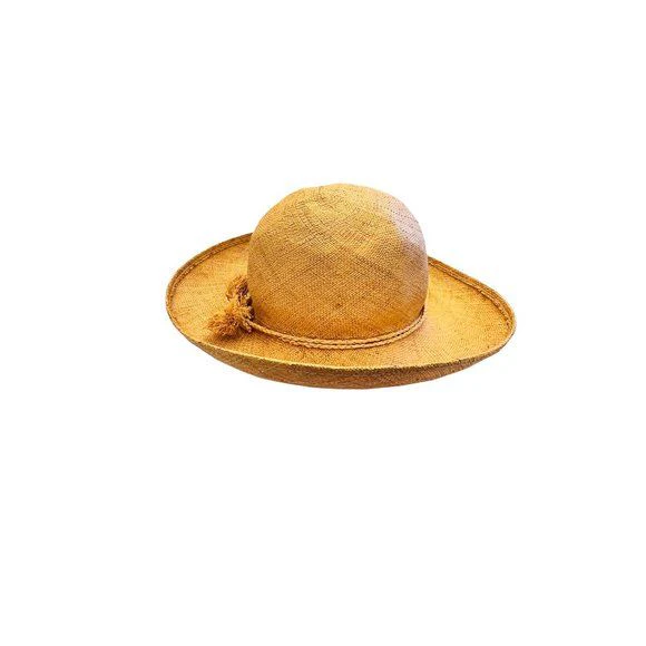 Vintage 90s Natural Straw Hat Womens Handmade Summer Hat by Scala - Image 7