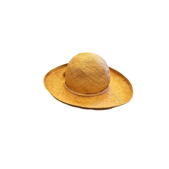 Vintage 90s Natural Straw Hat Womens Handmade Summer Hat by Scala - Image 9