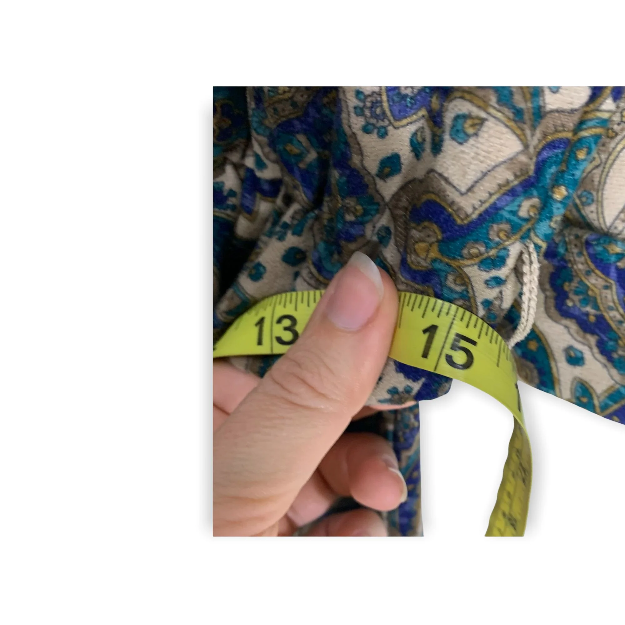 Vintage 90s Ornate Print Button Up Long Sleeve Dress Xl by Stuart Alan - Image 12