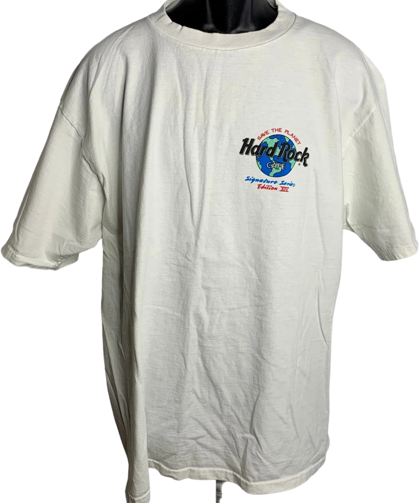 Vintage 90s Peter Gabriel T-Shirt Xl White Crewneck Signature Series by Hard Rock Cafe