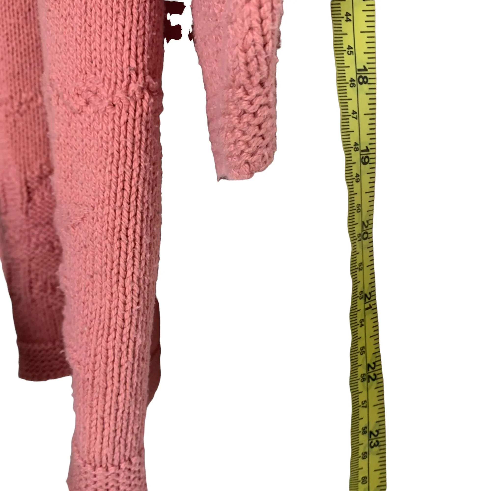 Vintage 90s Pink Pattern Rolled Collar Overd Knit Sweater - Image 4