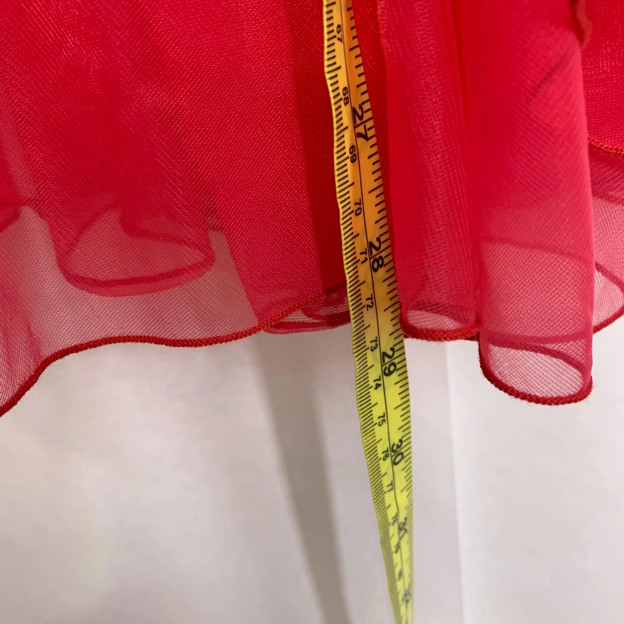 Vintage 90s Private Luxuries Chiffon Skirt Lace Nylon Negligee Small - Image 10