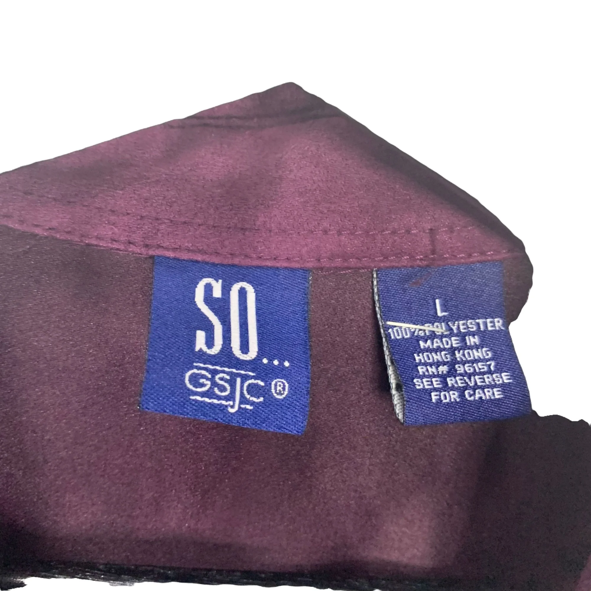 Vintage 90s Purple Faux Suede Long Sleeve Waist Panel Tie Top by So.... Gsjc - Image 3