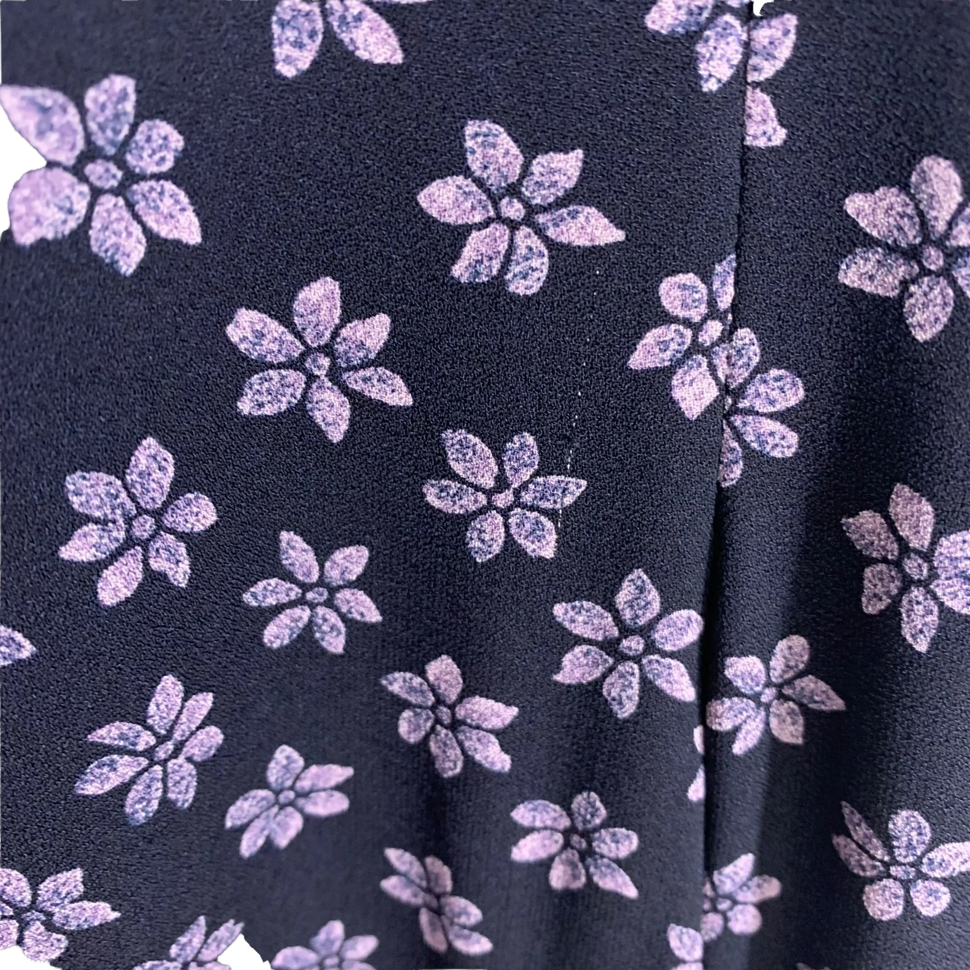 Vintage 90s Purple Floral Print Wide Leg Pants Medium by Rena Rowan - Image 12