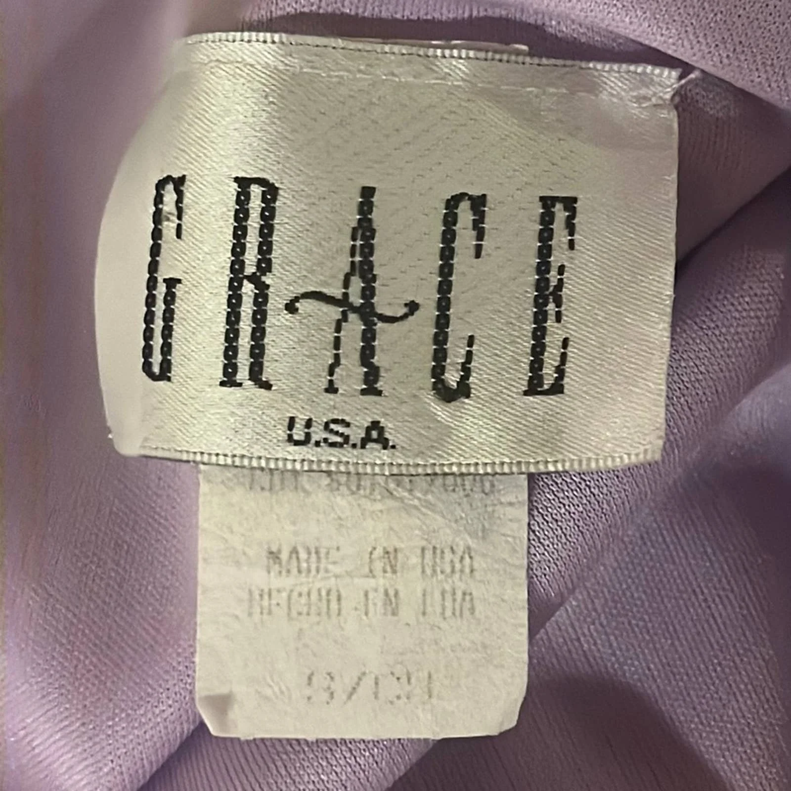 Vintage 90s Purple Mermaid Dress Bias Cut - Image 6