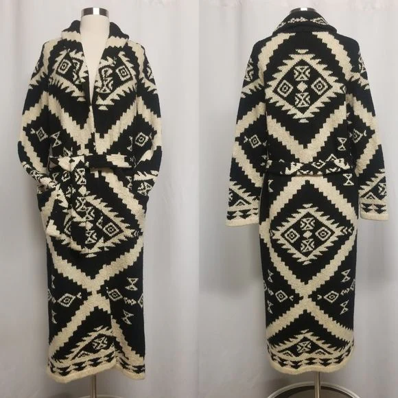 Vintage 90s Ralph Lauren Hand Knit Wool American Long by Ralph Lauren - Image 7