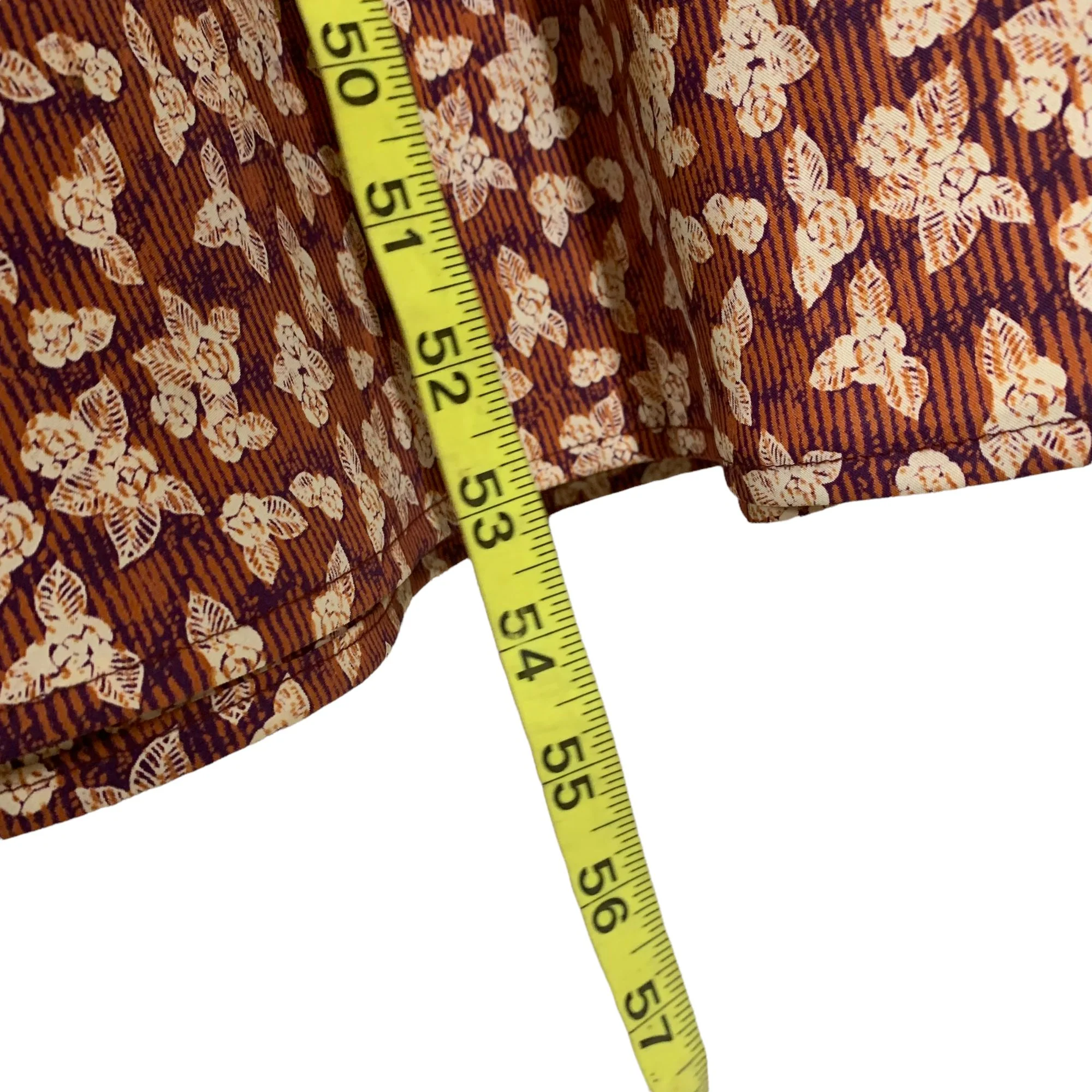 Vintage 90s Red Tan Floral Print Sleeveless Empire Yoke Full Length Dress Small by Contempo Casuals - Image 6