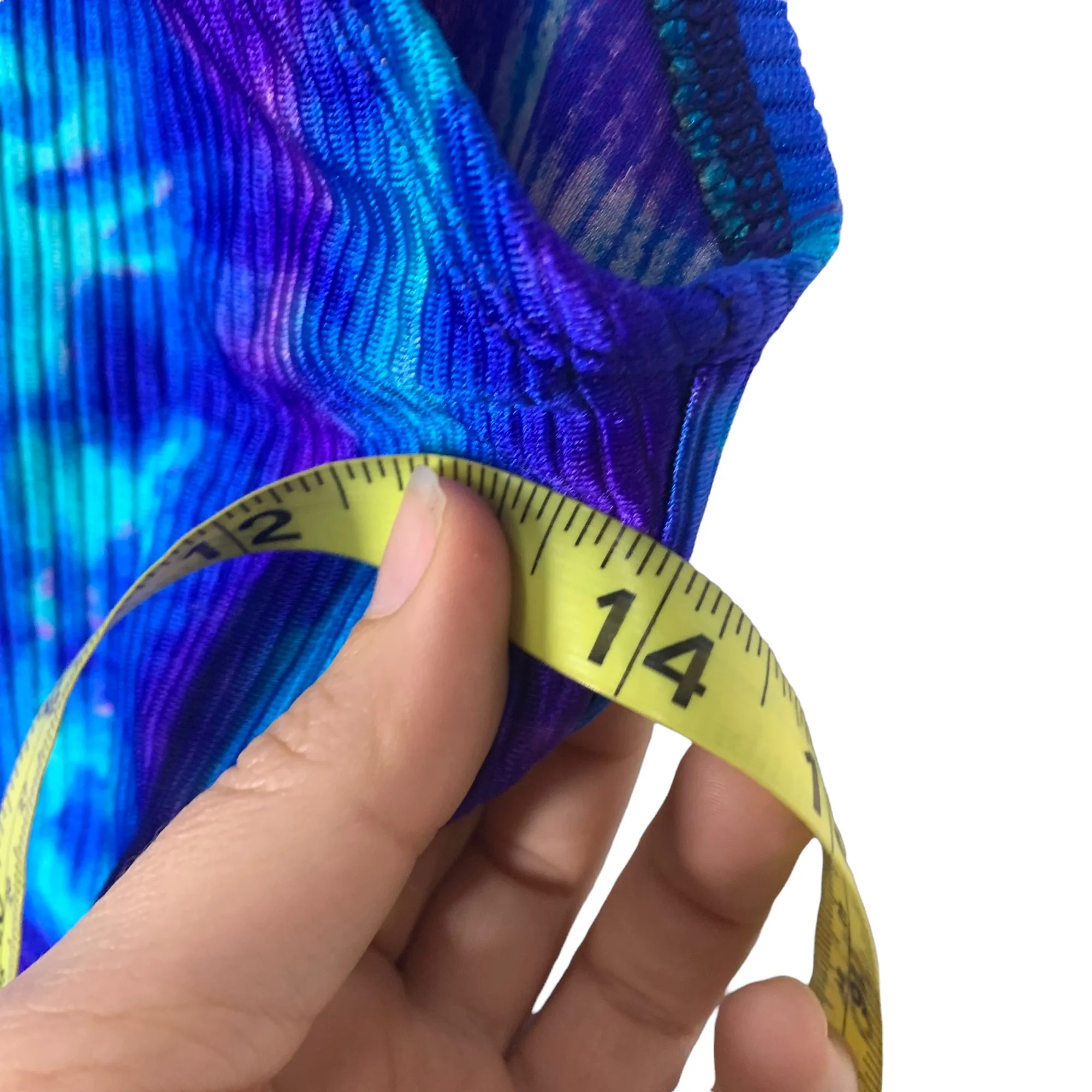 Vintage 90s Ribbed Purple Blue Tie Dye One Piece - Image 6