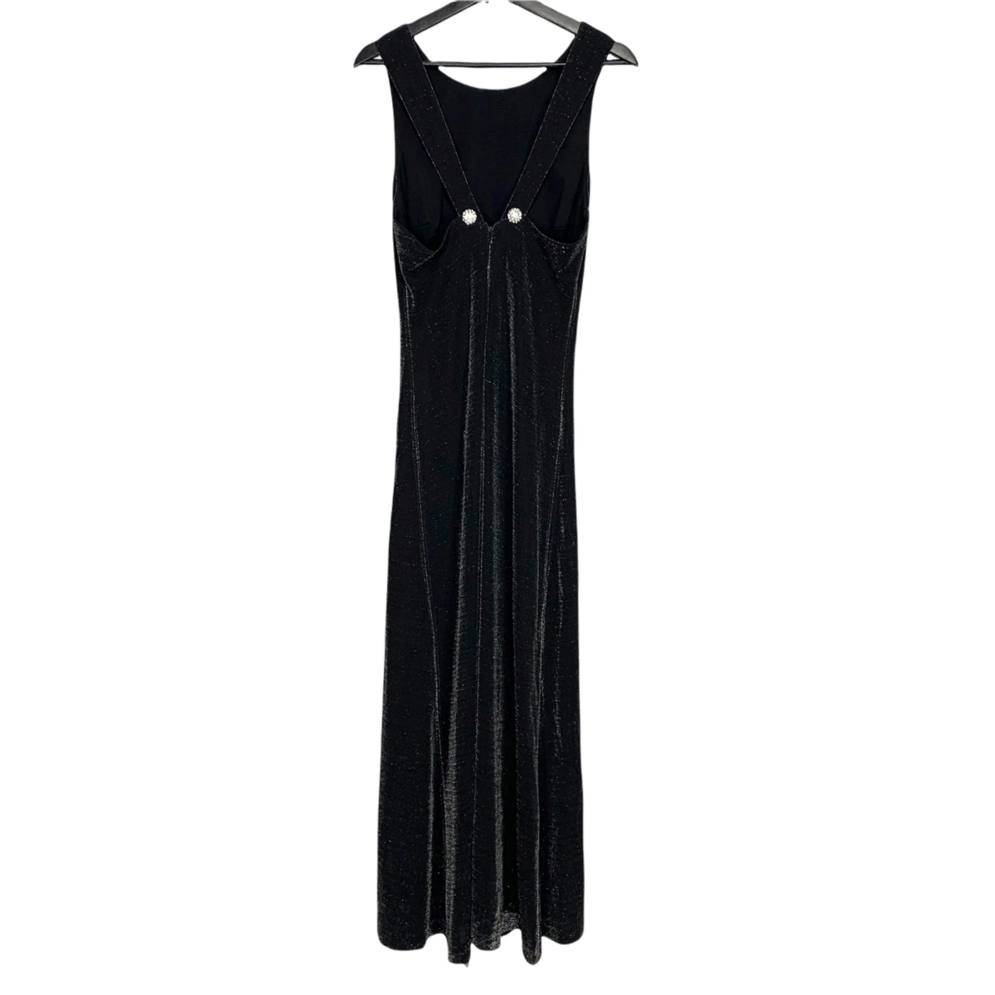 Vintage 90s Shimmer Open Back Formal Dress Medium by En Francais - Image 2