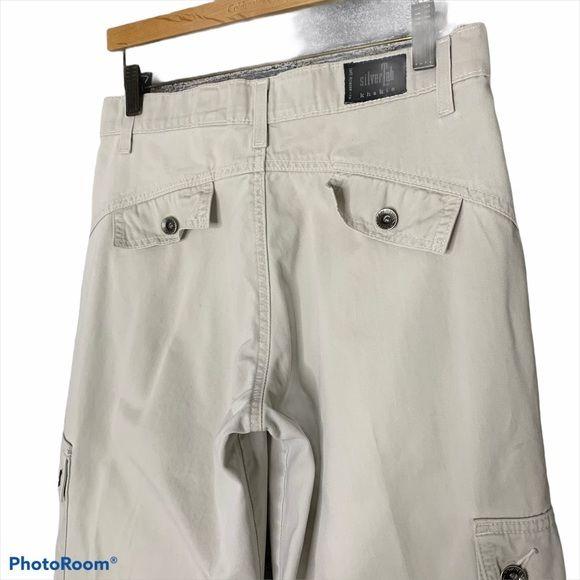 Vintage 90s Silvertab Wide Leg Cargo Khakis Medium by Levis - Image 5