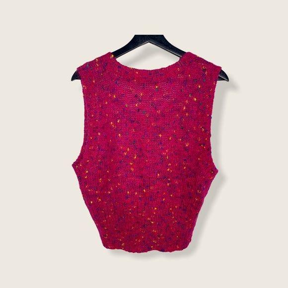 Vintage 90s Sleeveless Mohair Blend Speckled Top Large by Stefanos Basics - Image 2