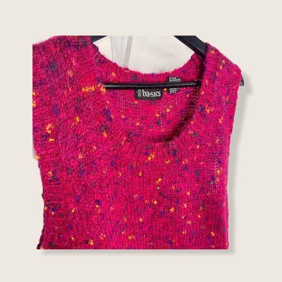 Vintage 90s Sleeveless Mohair Blend Speckled Top Large by Stefanos Basics - Image 3